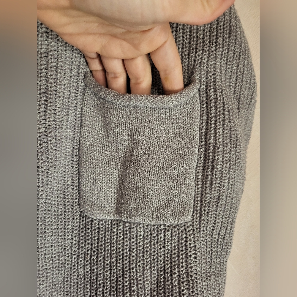 Free People Freya Set-Gray Wide-Leg Pants and matching cropped sweater NWT - Picture 5 of 11